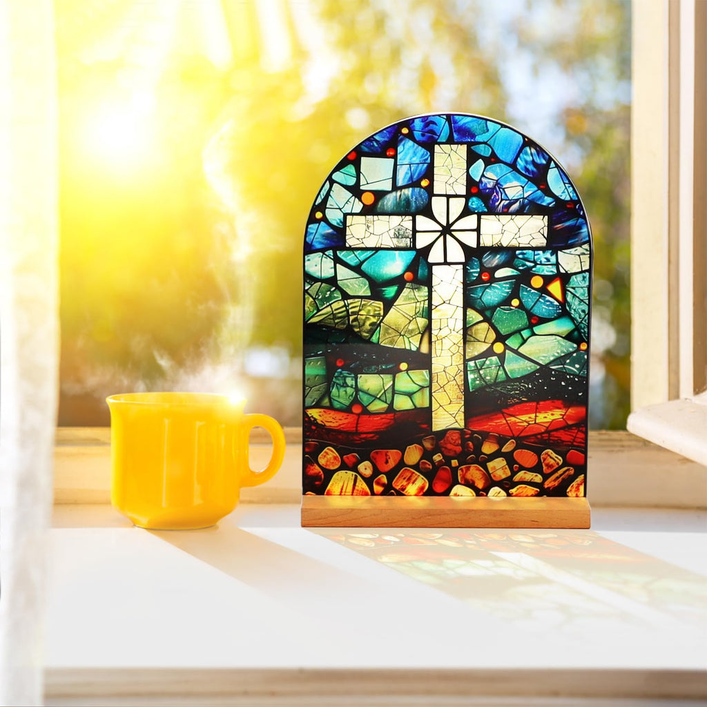 Icône Vierge Marie Christ Jésus Catholique Décoration de Table Acrylique Debout Maison Autel Cadeaux Chrétiens