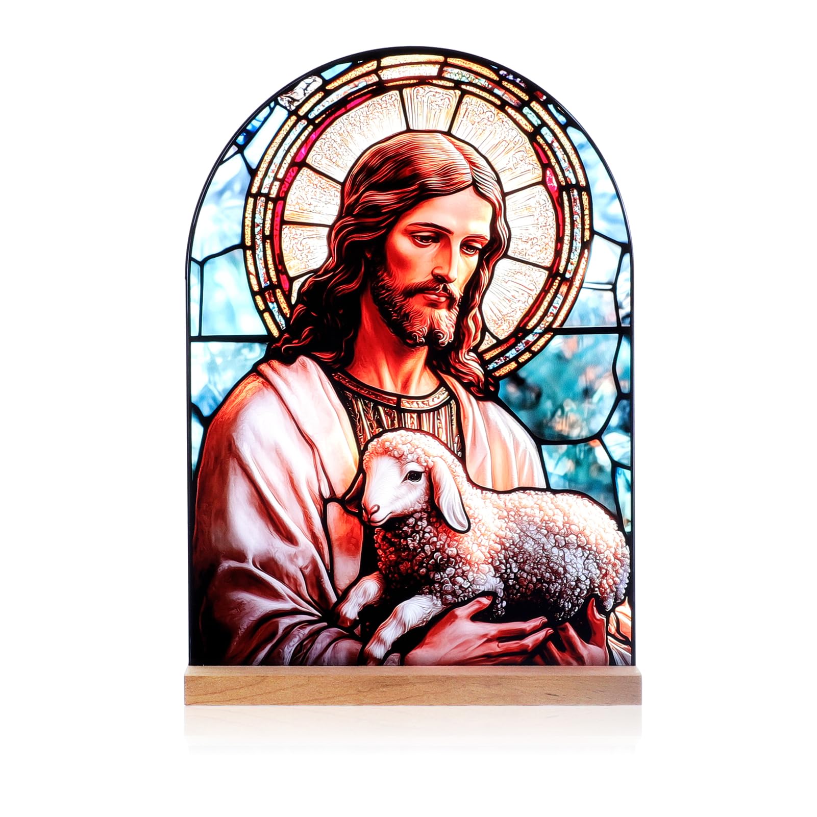 Icône Vierge Marie Christ Jésus Catholique Décoration de Table Acrylique Debout Maison Autel Cadeaux Chrétiens