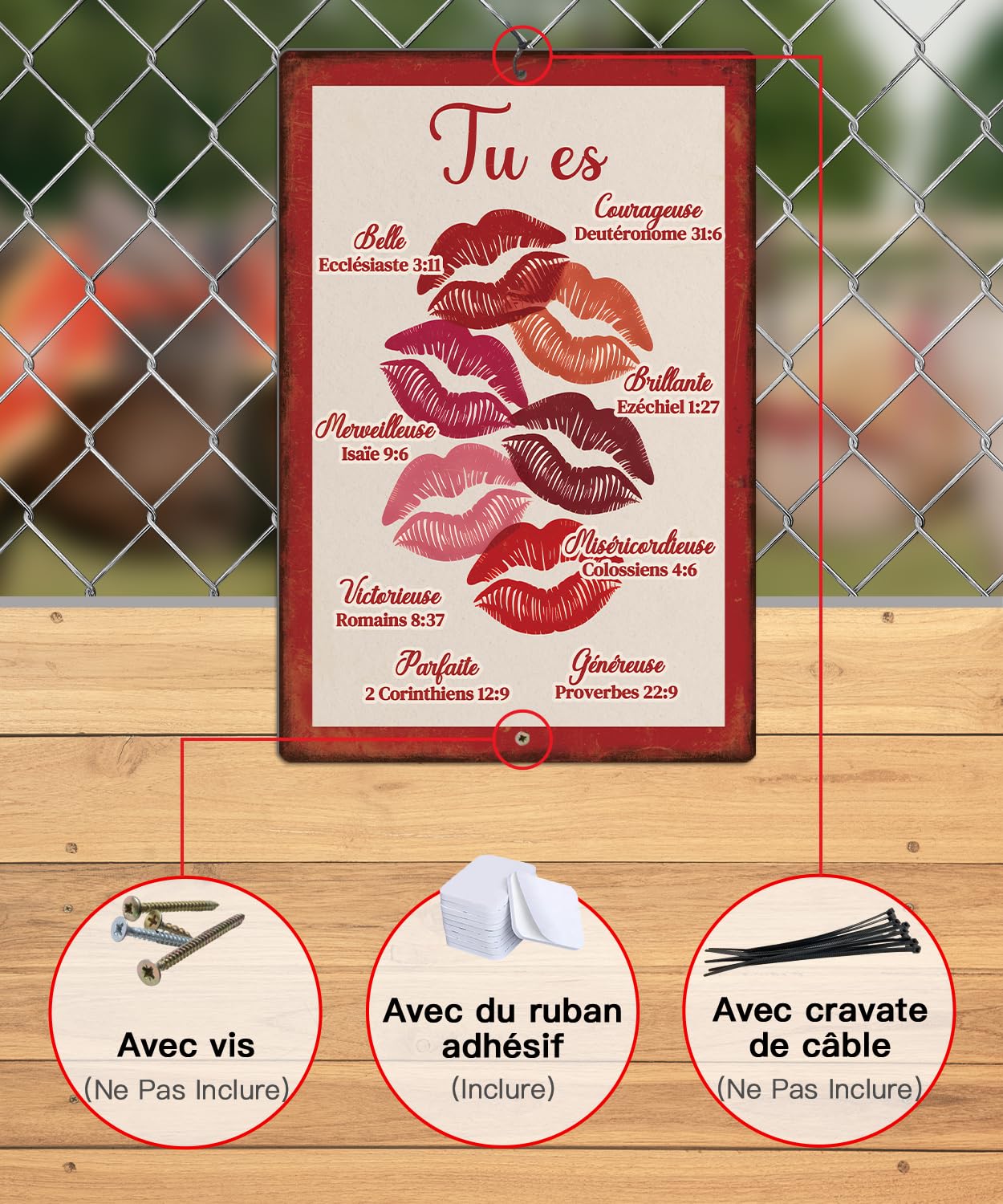 Plaque Murale Chrétienne – « Tu es belle »