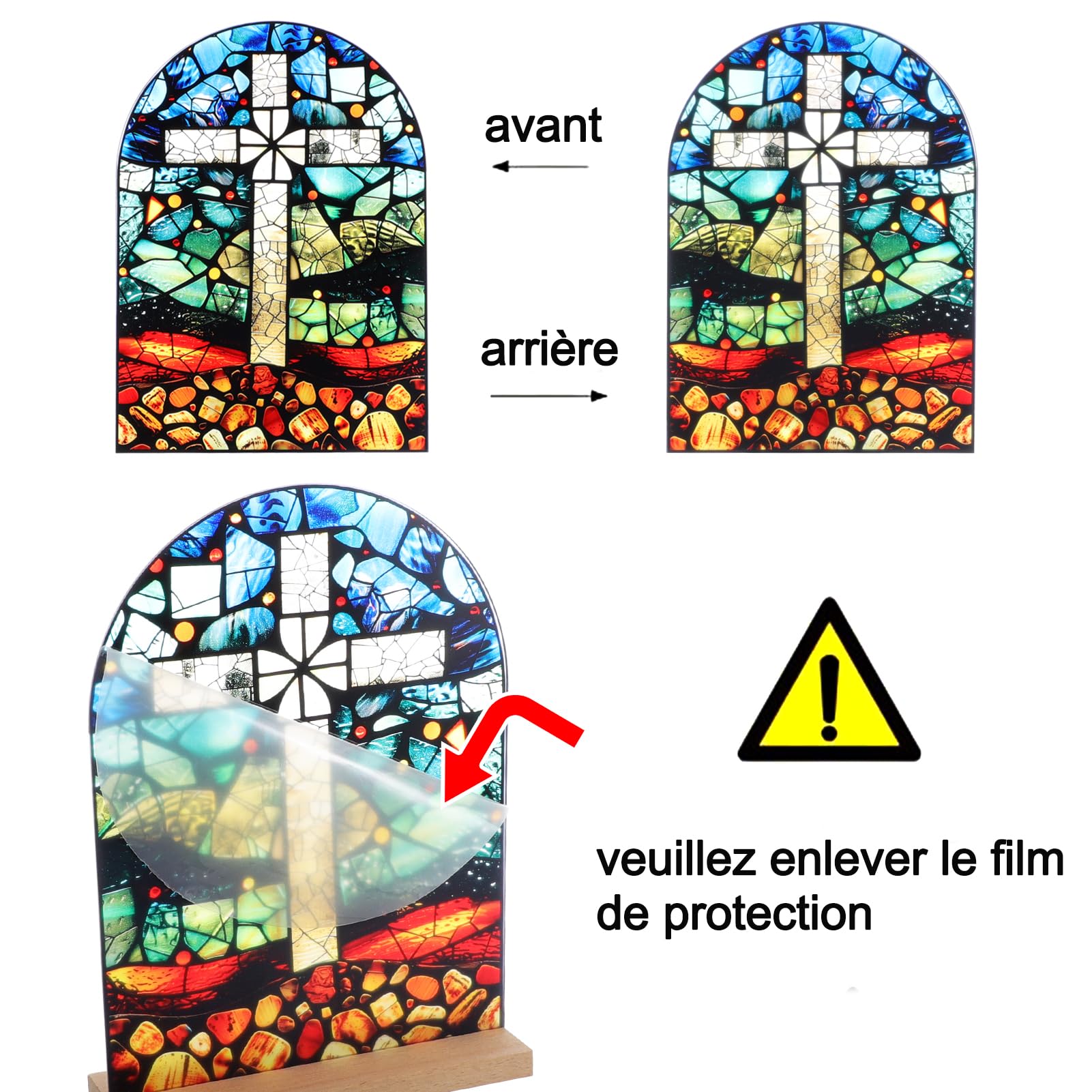 Icône Vierge Marie Christ Jésus Catholique Décoration de Table Acrylique Debout Maison Autel Cadeaux Chrétiens
